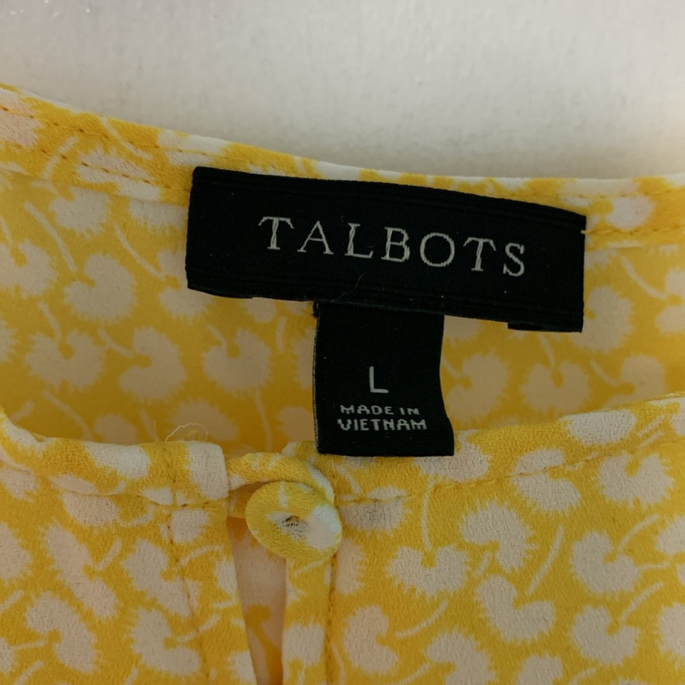 Talbots Large Cute Yellow Lightweight Covered But… - image 4